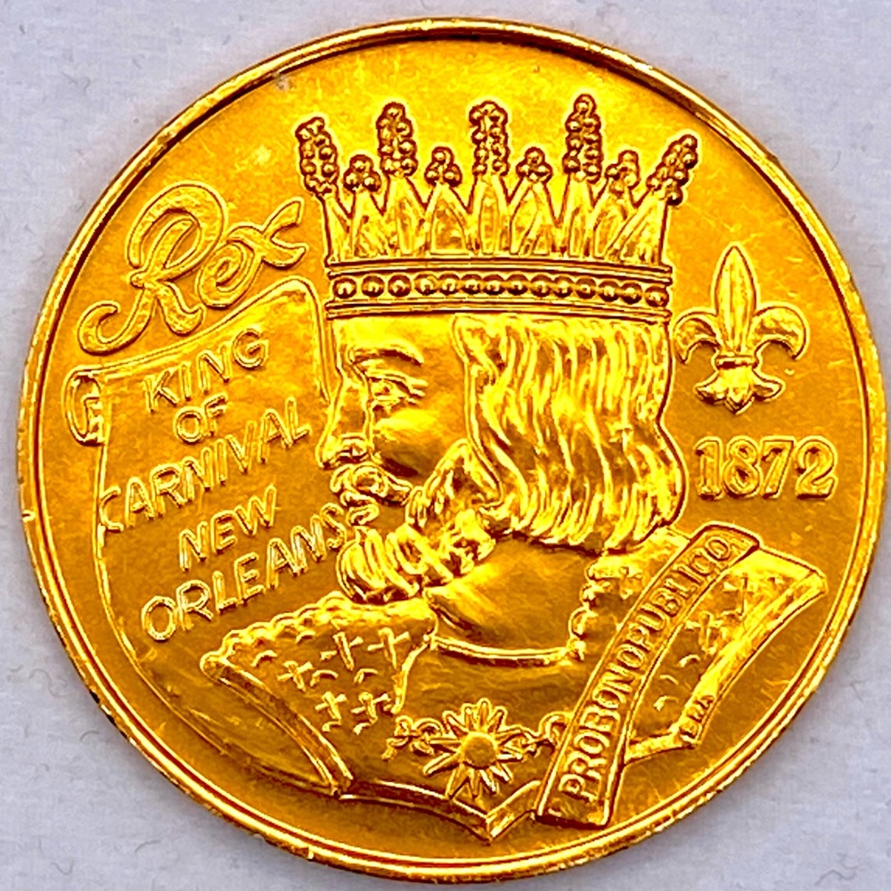 Rex King Of The Carnival New Orleans Mardi Gras 1975 Medal Vintage Coin